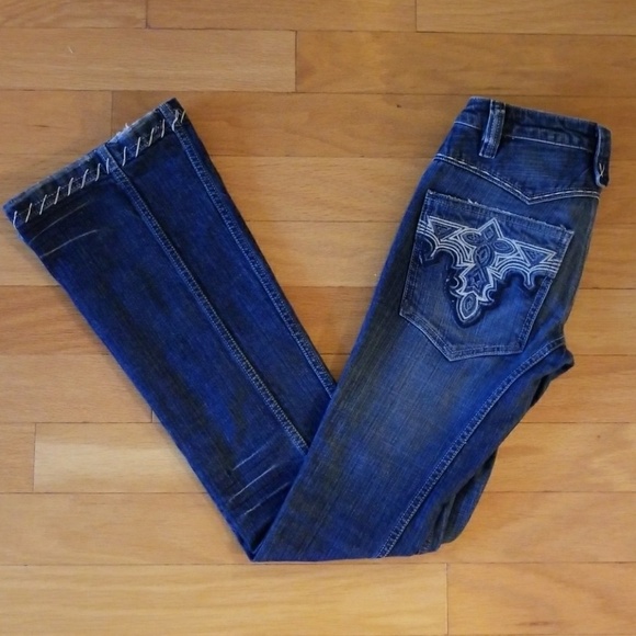 Antik Denim Distressed Denim w/ Stitch Detail - Picture 1 of 4
